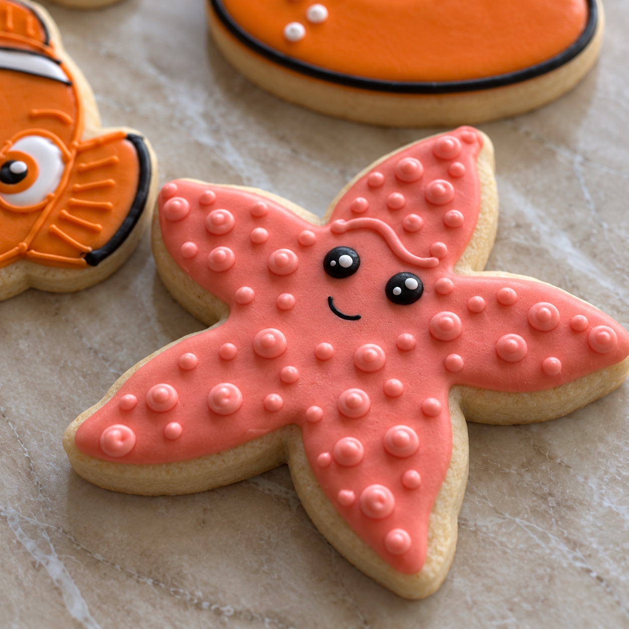 Karan’ın Deniz Macerası royal icing kurabiye seti detay 3